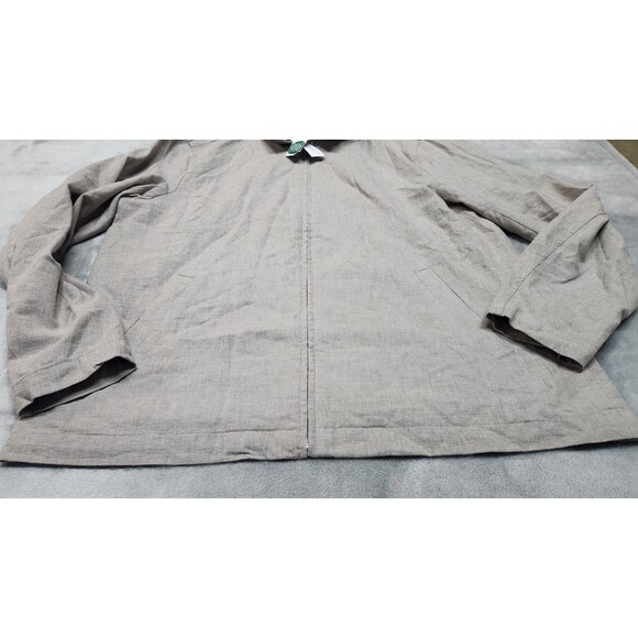 Hawker Rye Men's Tan Large Linen Blend Coaches Jacket NWT - Picture 5 of 9